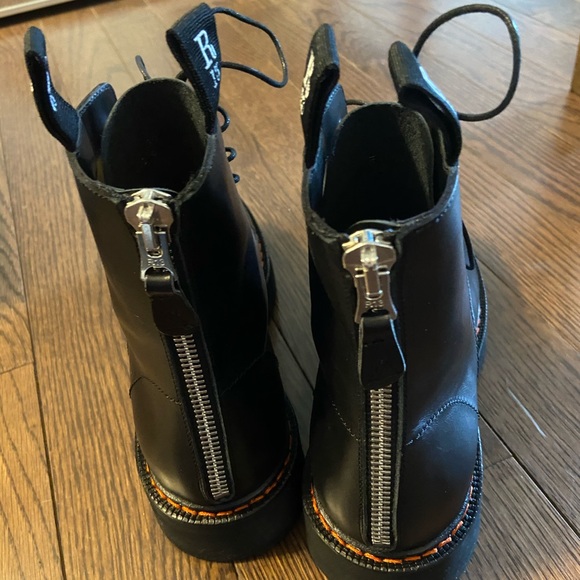 SOLD - R13 Black Stack Platform Boots - Picture 2 of 6